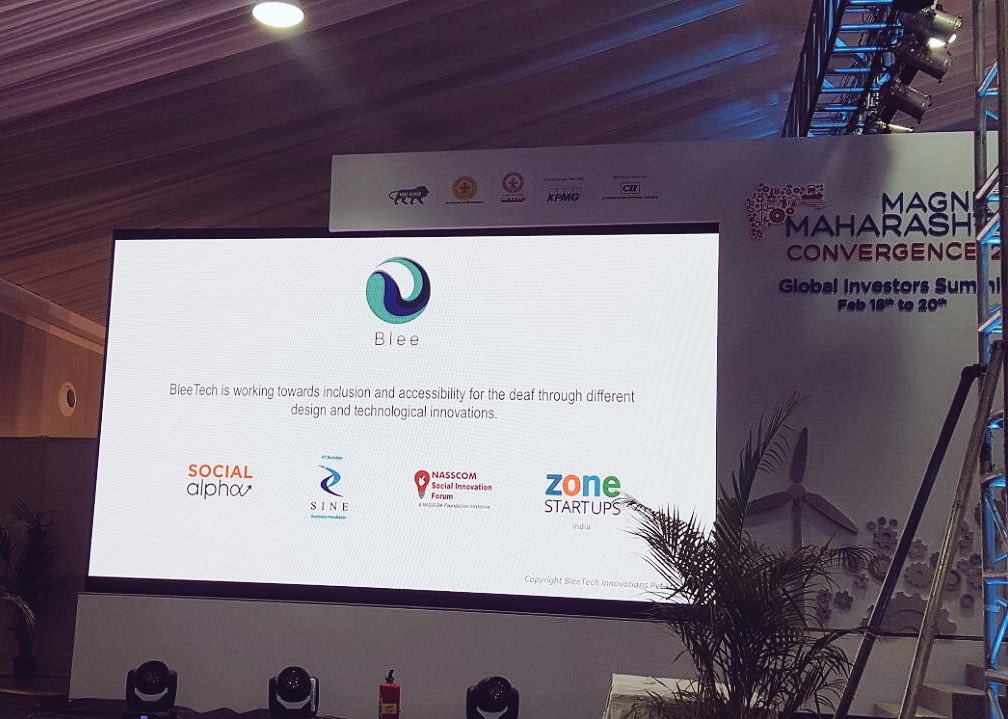 bleetechindia's tweet photo. #janhavijoshi presenting #Bleetech at the #MagneticMaharashtra convergence in #mumbai https://t.co/1HrGWg5jJA