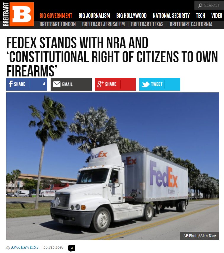 RedNationRising's tweet photo. If you're looking for a shipping company that doesn't pander to the liberal agenda, choose @FedEx. They support the @NRA and #2A | #RedNationRising https://t.co/DXzIXFgRiF