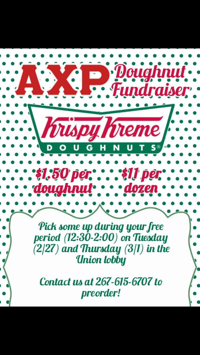 AXP_OmegaPhi's tweet photo. Did someone say Krispy Kreme??
Come pickup your box from us Tuesday or Thursday in the union!! 🍩🍩🍩 https://t.co/a6hoF45iA7