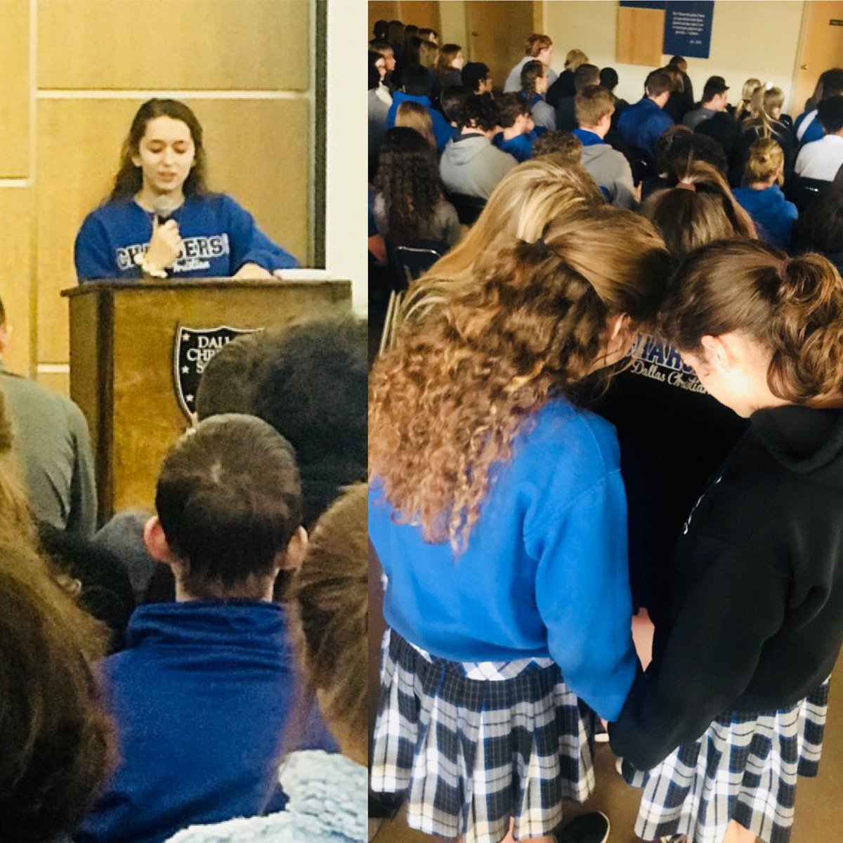 DCSChargers's tweet photo. Our high schoolers were blessed by one of our freshmen leading chapel. #proudtobedc #thattakesguts https://t.co/QjW1OZkLt2