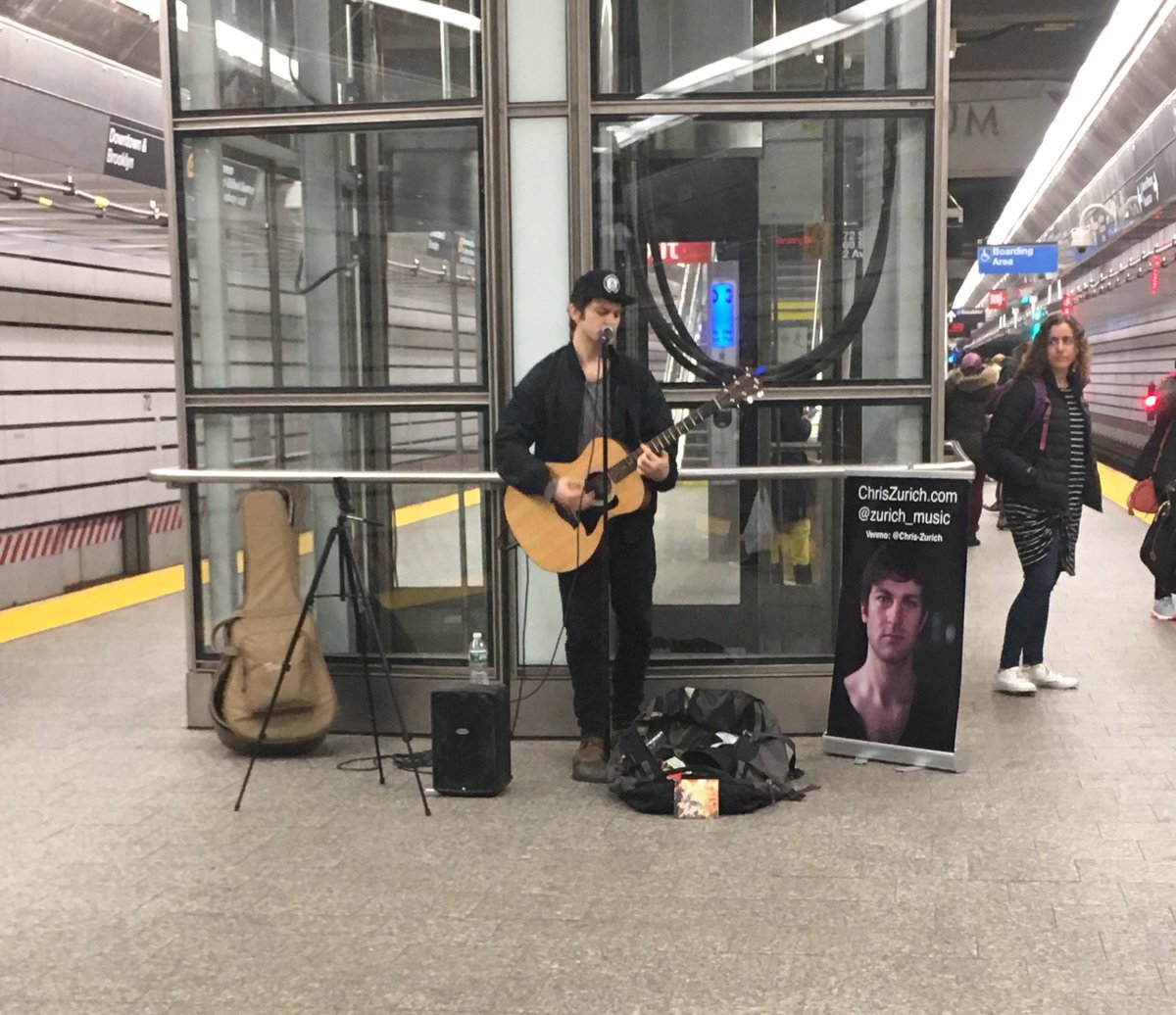 Hearing <a href="/Zurich_Music/">Chris Zurich</a> on my way home totally made my long day infinitely better #subwayplatformmusic