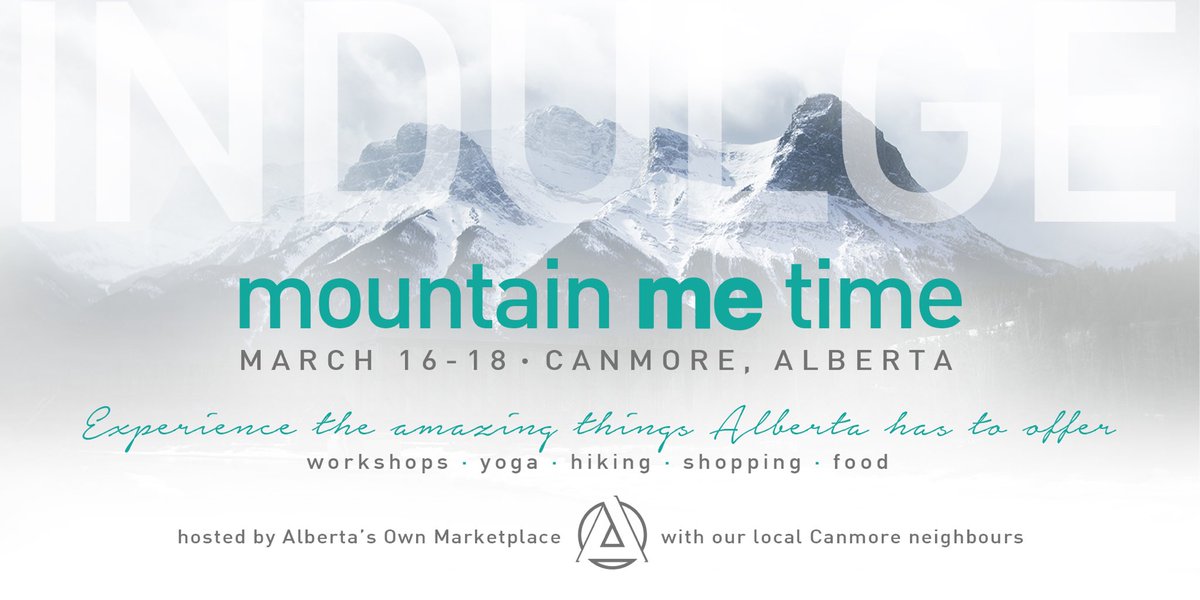 AlbertasOwnMkt's tweet photo. Have you been looking for an excuse to head to the mountains? Grab a girlfriend and come hang out in #Canmore! It’s going to be SO fun! Register at https://t.co/Sx9MgFbpKX #travelalberta #AlbertaMade #MountainMonday https://t.co/8E6qGiJMRP