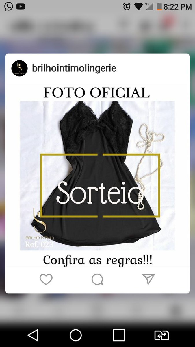 BrilhoIntimo's tweet image. Sorteio no nosso Insta