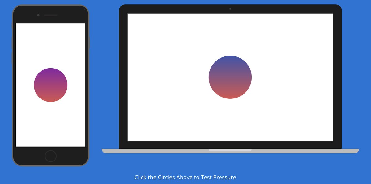 css's tweet image. &quot;Pressure is a JavaScript library for handling Force Touch, 3D Touch, and Pointer Pressure on the web&quot;

pressurejs.com