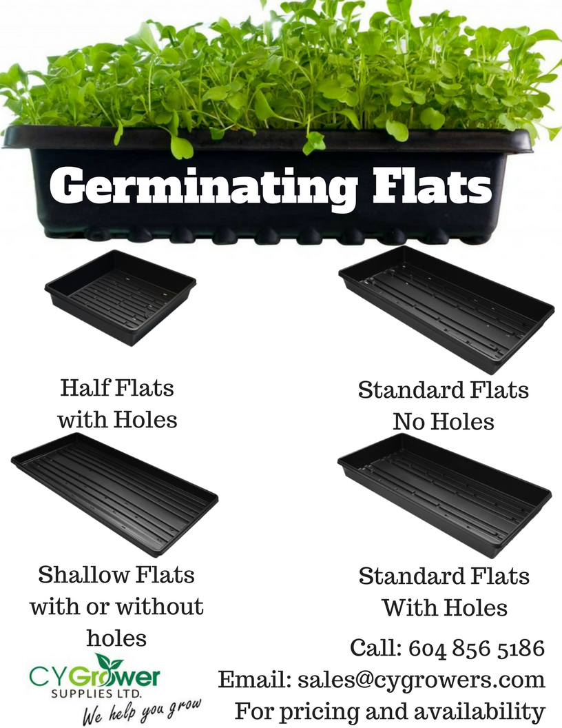 CYGrowers's tweet photo. Products: We carry a complete line of germination flats great for micro-greens. Call 604 856 5186 or email sales@cygrowers.com today for more info! #cygrowers #microgreens #growers #growing #edibles #veggies #germination #greenhouse #gardencentre https://t.co/EmGxEi9P72