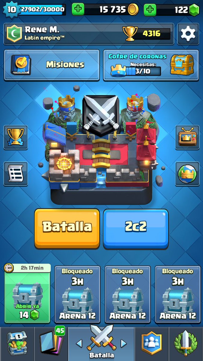 Sorteo de cuenta 👹
Mazo subido log bait (cambio de nombre )
Requisitos
-seguirme 
-RT
-Mencionar a un bro
Termina 10/03/2018