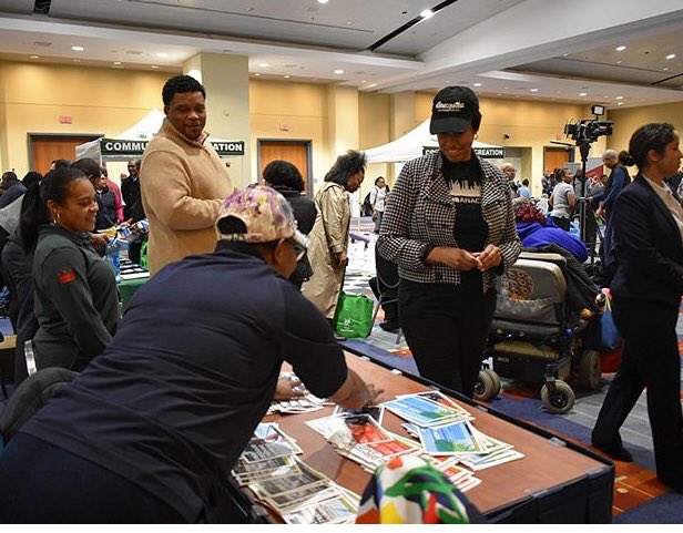 DCDPR's tweet photo. This weekend @MayorBowser hosted #AFairShot -a fair that highlighted various programs, resources and services that could help African American residents. @dcdpr stopped by to bring some fun and highlight upcoming programs and summer jobs WhereFunHappens  #DPRWinterFun https://t.co/dNcXiJ9Rt0
