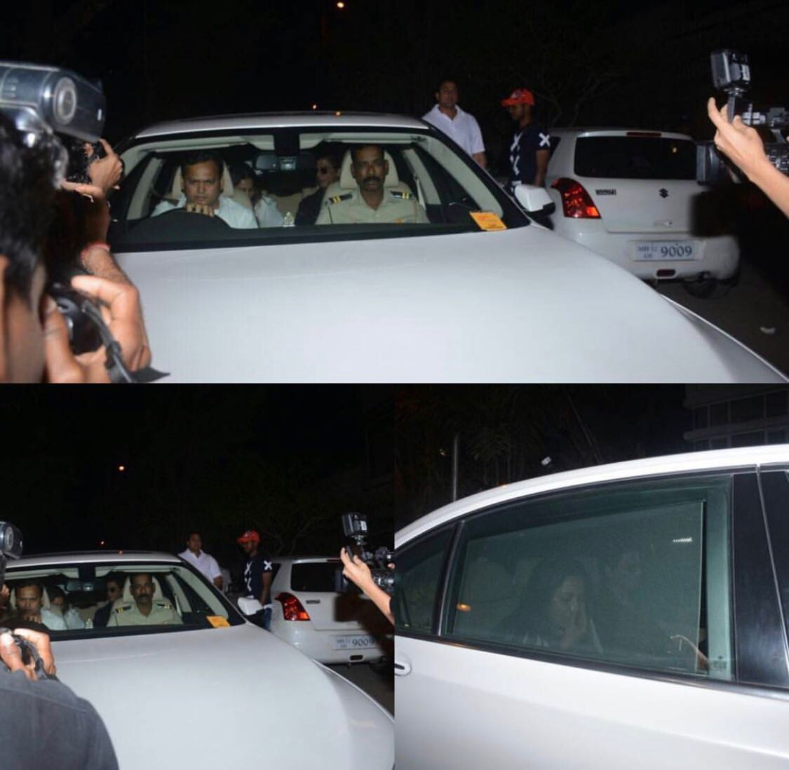 Aiman__ajmal's tweet photo. #srk seen arriving at anil kapoor Residence along with gauri khan to offer their condolences on #sridevis demise https://t.co/kxFCh36Lvb