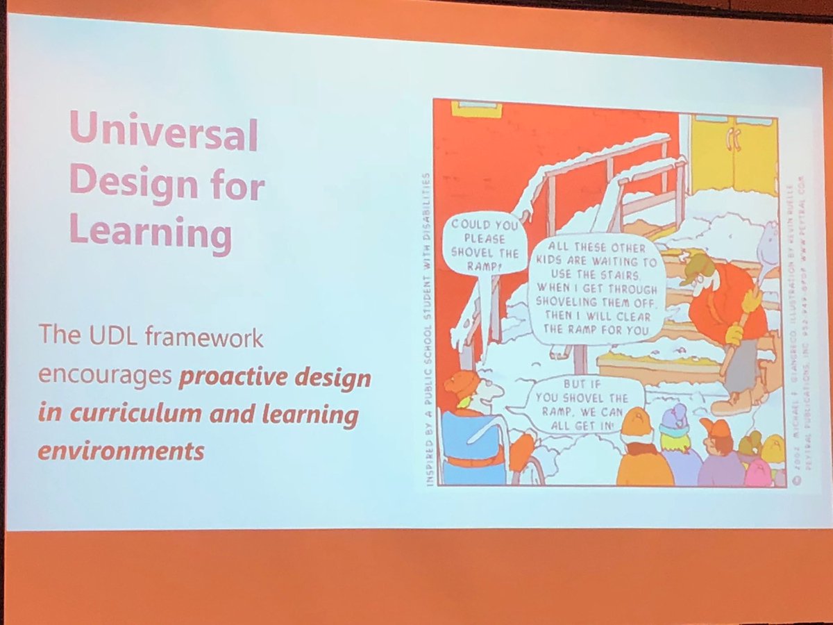 Learning Environments need to be designed upfront so that ALL learners have access have access to relevant and rigorous learning experiences.   <a href="/kbehnke/">Kirk Behnke</a> #PDEConference <a href="/PADeptofEd/">PA Department of Education</a> <a href="/pattanupdates/">PaTTAN</a> <a href="/UDLMcGuffeySD/">UDL at McGuffeySD</a>