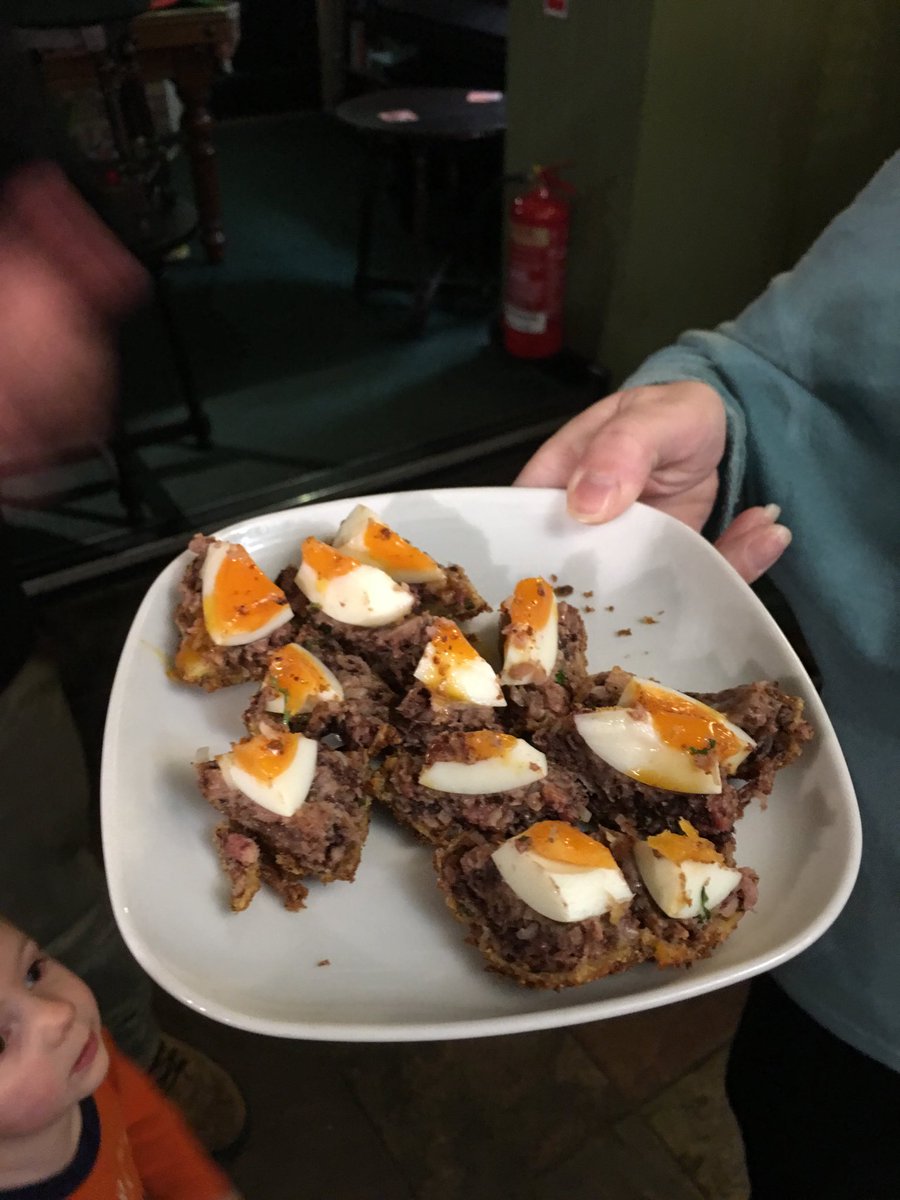 Black  Pudding , smoked bacon and Sausage Scotch Egg! Kinmel Arms Llandyrnog . What are you waiting for? Hidden Gem!