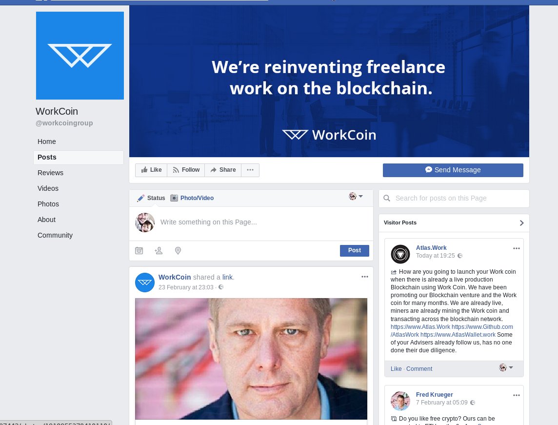 AtlasWorkCoin's tweet photo. We have a #VC backed group attempting to launch an #ICO &amp; COIN with the same name as our WORK coin. Help us spread the word. We did not volunteer for mths, launch a production #blockchain with the Work coin being mined &amp; bought now for a group backed by @upfrontvc &amp; @wellingtonvc https://t.co/39rePTQPkP