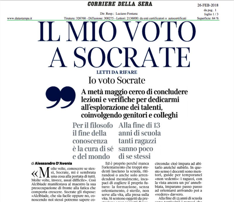 "Solo chi ha vocazione provoca vocazioni". Molto bella la pro-vocazione di oggi di <a href="/aledavenia/">Alessandro D'Avenia</a> a tutti coloro che vogliono essere educatori!
