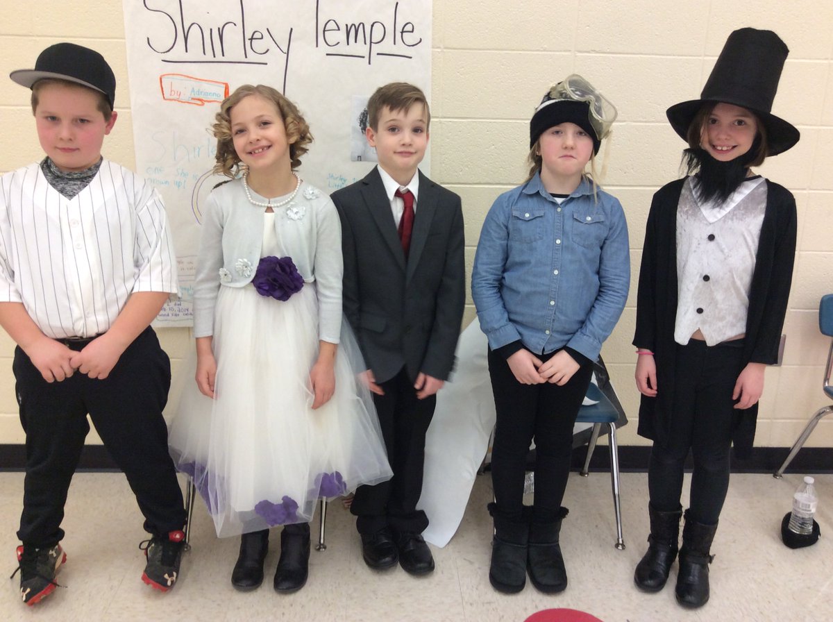 MrsCooley86's tweet photo. Nellie Bly, Abigail Adams, Grandma Moses, Susan B. Anthony, Sacajawea, Ben Franklin, Dr. MLK, Jr., Daniel Boone, George Washington, Wilbur Wright, Babe Ruth, Shirley Temple, JFK, Amelia Earhart,  Abraham Lincoln and many others came to visit us at Everton! #FCSCpride https://t.co/soLFkppFgu