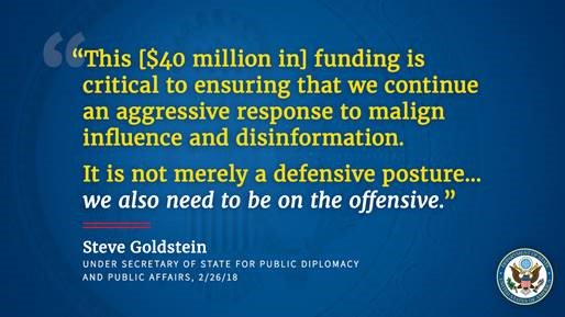 Remarks by Under Secretary of State for Public Diplomacy and Public Affairs Steve Goldstein.