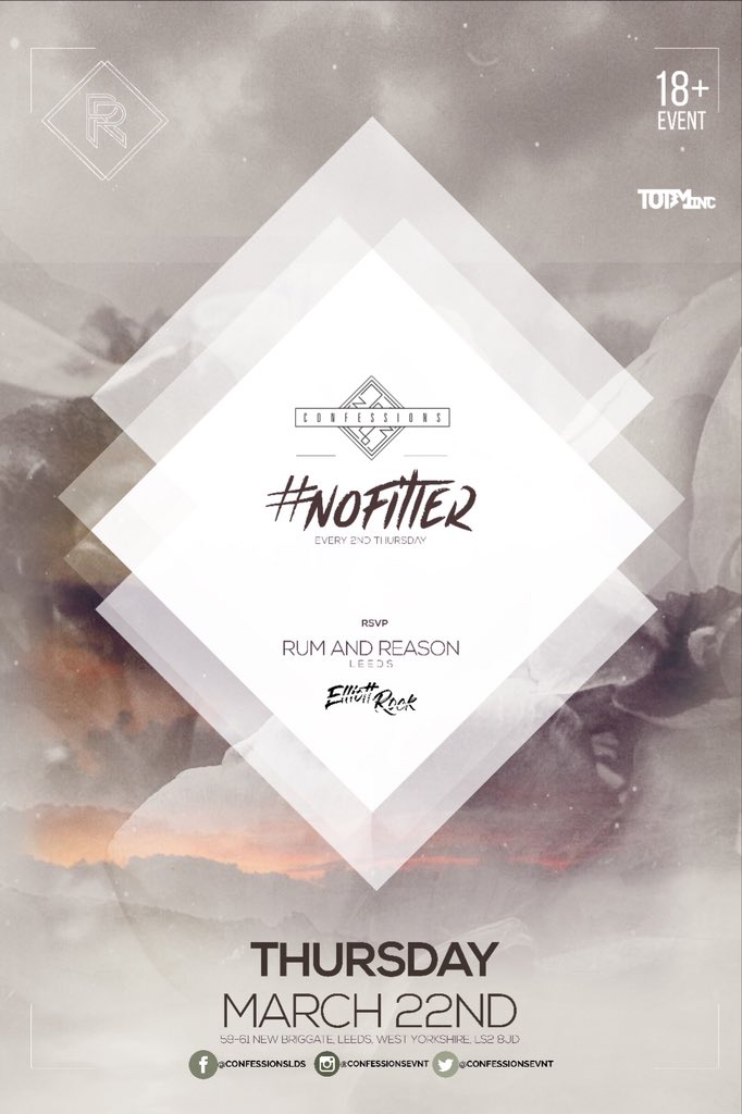 ConfessionsEvnt's tweet photo. #NoFilter ™️

Thursday 22nd March2018 📆

@ RumandReasons.Leeds 📍

This Event Will Sell Out! ✅ https://t.co/7d8nCEwscN