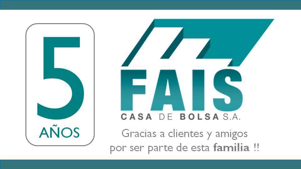 FaisCBSA's tweet photo. Hoy #FAIS tu Casa de Bolsa cumple 5 años!
Gracias por ser parte de esta familia!
#5toAniversario  #CreciendoContigo https://t.co/8sR7qW7UOM