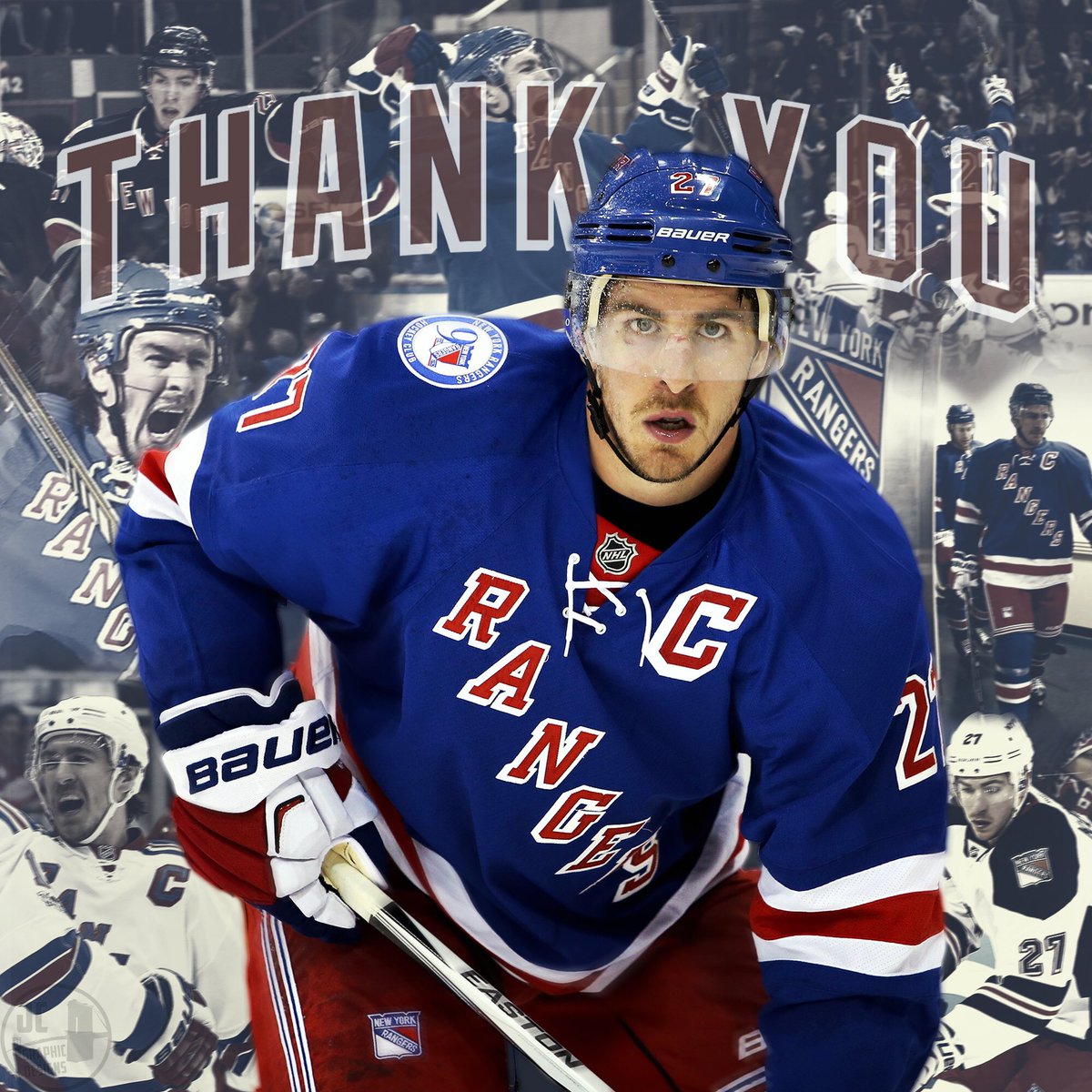 JCGraphicDesign's tweet photo. Our Captain. 8 Seasons. Ryan McDonagh epitomized what it means to be a New York Ranger. We’re gonna miss you Mac. Good luck in the future. #NYR https://t.co/YksZV6s2LH