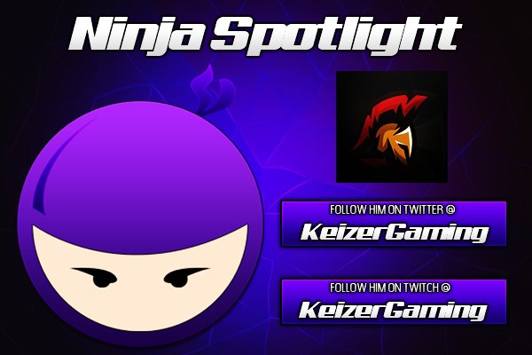 Twitch_Ninjas's tweet photo. This weeks Ninja Spotlight goes to @KeizerGaming! Hes a great streamer and a friend of mine as well! He produces great content, you should really go and check him out! Hes really active and supportive! Congrats man! :D #LiveNinjas #TwitchNinjas #NinjaSpotlight @SupStreamers https://t.co/jtQwLttiQc