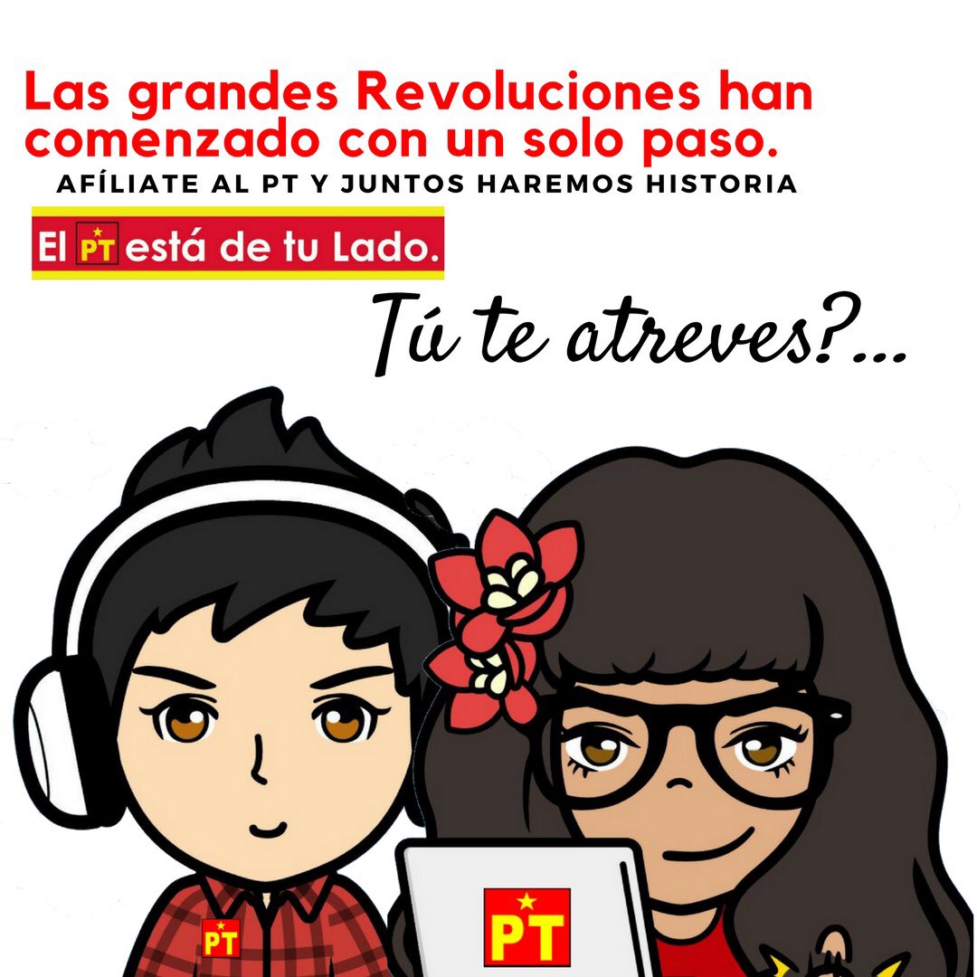 carlosdiazap's tweet photo. #SomosPT y las grandes revoluciones han comenzado con un solo paso. AFÍLIATE AL PT y #JuntosHaremosHistoria #AMLO2018 #AMLO #AMLOPresidente #AMLOPT #PTAMLO #PT #ElPTEstaDeTuLado #FelizLunes https://t.co/1UgbE8t0tN