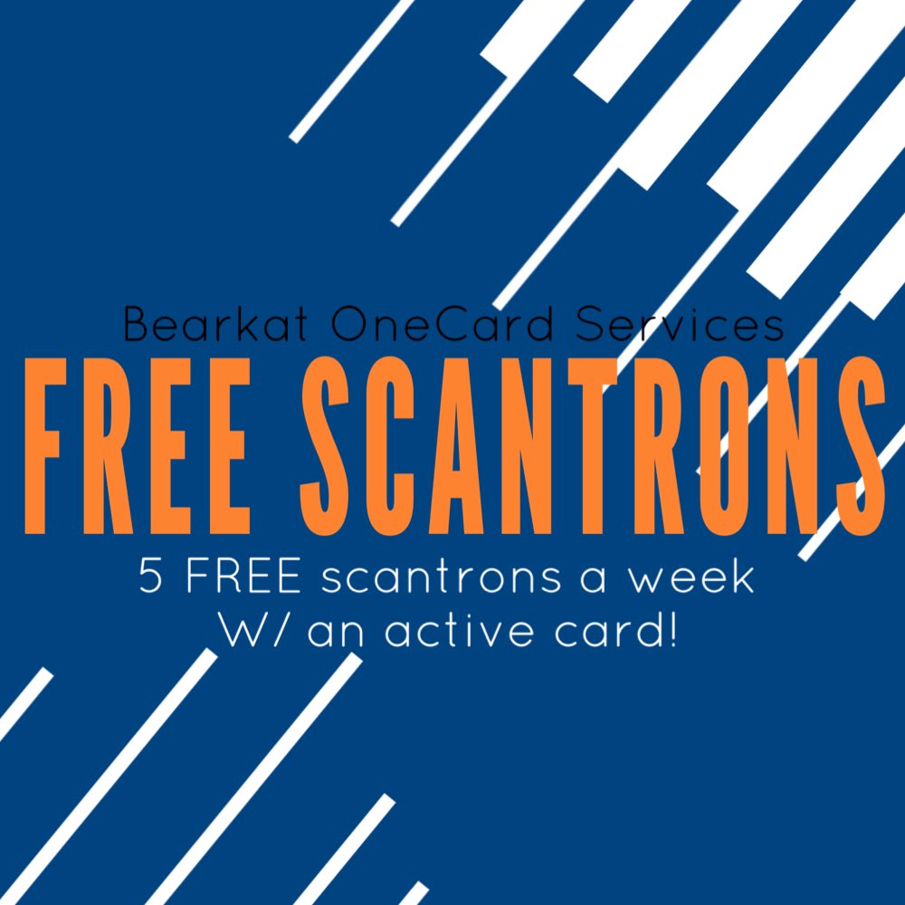 Bearkat OneCard on Twitter: "The BearkatOne Card office has #free scantrons  that can be yours today! Just have an active student ID and you may receive  up to 5 scantrons of your