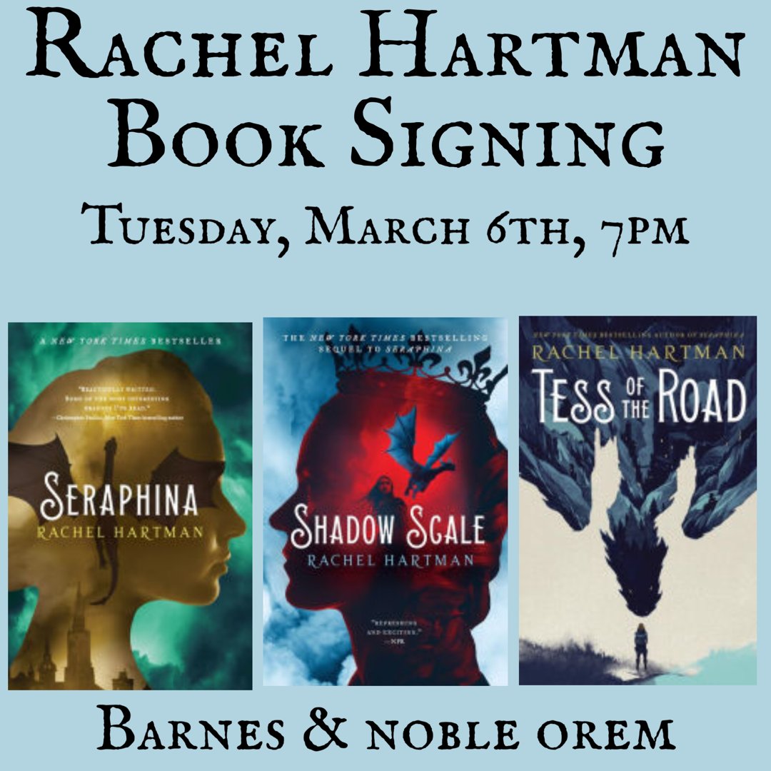 Barnes Noble On Twitter Rachel Hartman Is Coming Next Week