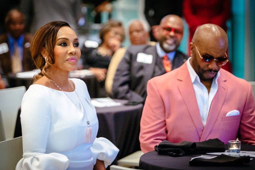 DrCleven's tweet photo. Paul Anthony, Vivica Fox & Leven Chuck Wilson working to fight cancer. #bethefirst #Moffitt #ttatf https://t.co/zKydKSYt4a