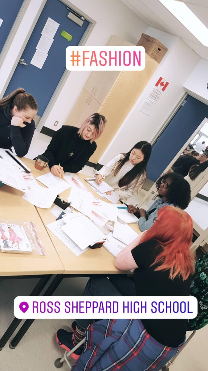 MCAdmissionsYEG's tweet photo. At Ross Sheppard High School in the Fashion Lab learning about Croquis Illustrations and the Fashion program! @mccollegegroup #mccollegeedmonton #fashionprogram #instyleallways #yeg https://t.co/MnTKGXtNtm