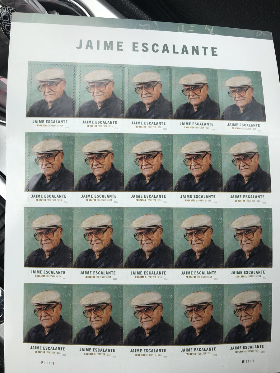 TrentonMakes77's tweet photo. Celebrating educators and their heroism for believing in the power of “unteachable” students. #LatinoPoder #SiSePuede #JaimeEscalante #Bilingual&amp;Proud @NewJerseyDOE https://t.co/SS6fHRpPEO