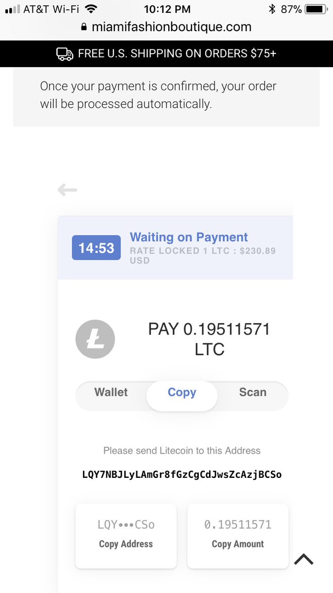 shop_mfb's tweet photo. We’re excited to announce that we with now accept Litecoin as a payment method on our website through Paybear. Next step is the Litepay implementation #LitePay  @PayWithLitecoin #PayWithLitecoin  @PayBeario @LitePayInc https://t.co/LVkkgOyfB5