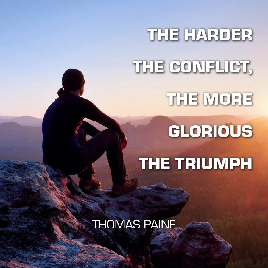 #MondayMotivation Recovery can be the greatest conflict that leads to the most glorious triumph.  #SubstanceAbuse #AddictionRecovery