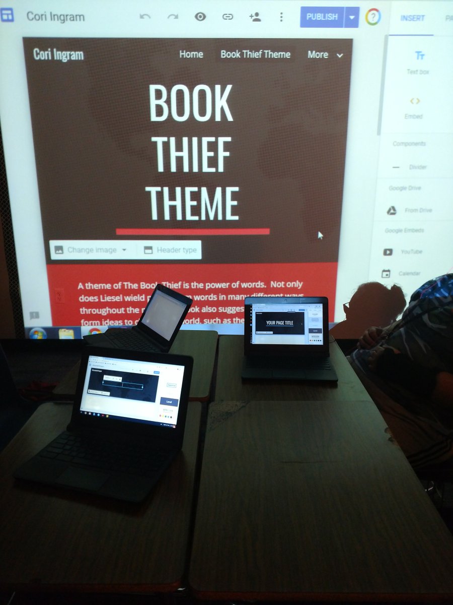 CoriIngram3's tweet photo. Fun day integrating research and technology with Google Keep and Google Sites! #bisdpride #digitalbisd #bookthief @NinaGoreEd https://t.co/s1du1Oi4MP