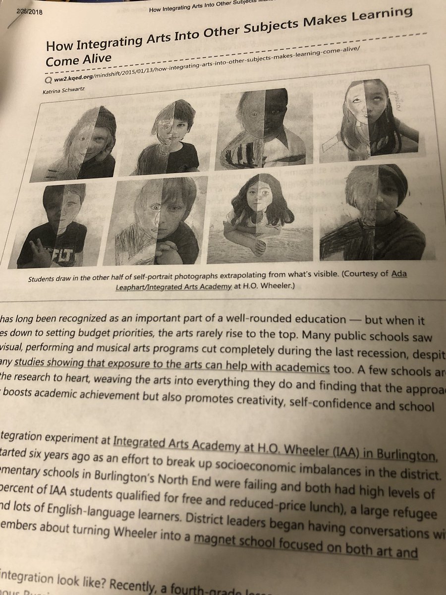 jrushing11's tweet photo. The @ConderStars #ArtsIntegration #PLC uses the Save The Last Word protocol from @TheNSRF to discuss an article about how art makes learning come alive! @RegiStrick @MsBoonesKinders @PaulaChina1 @CCELSC https://t.co/z1Fsa2lB4T