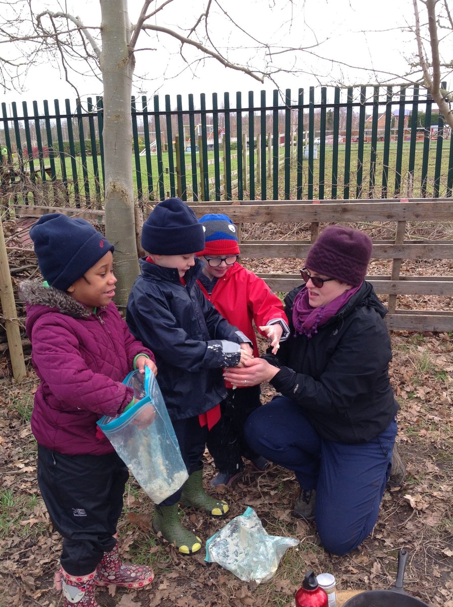 RedHouseSchool's tweet photo. In today’s forest session children in Year 1 learnt about the fire triangle and campfire safety. They had lots of fun hunting for sticks to help feed the fire and then they made and cooked bannock bread. #forestschool #outdoorlearning #campfiresafety #bannockbread #RHS https://t.co/bgORTGAJ4V