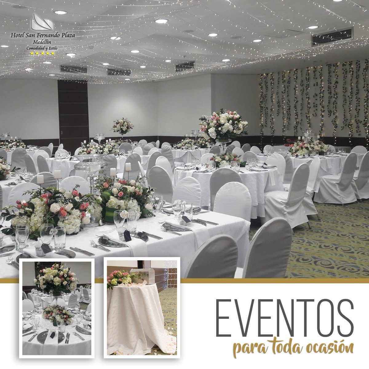 hotelsfp's tweet photo. ¡El evento que siempre soñaste, nosotros lo hacemos realidad!
Llámanos: 444 53 53 ext 314 
#Eventos #Bodas #PrimeraComunion #Corporativo #Cena #Celebraciones #HotelSanFernandoPlaza #Antioquia #Colombia #Medellin #Salones https://t.co/k5gyqywZ1h