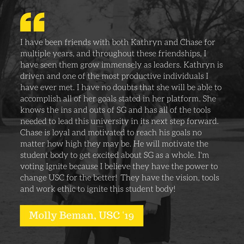 uofscignite's tweet photo. Molly Beman is a junior from Ponte Vedra, FL. She has given so much to the university with her involvement, here is why she believes Ignite can give back: https://t.co/PbhzaAeBl6