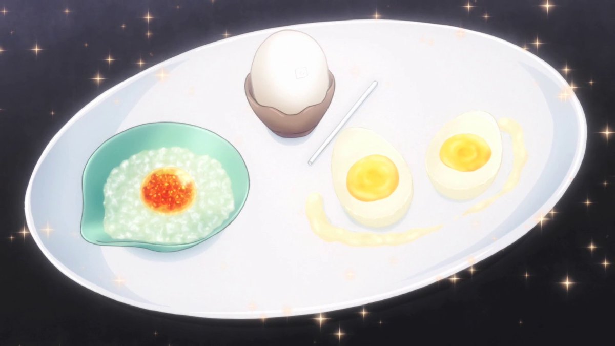 — Three Forms of Egg Dishes Made by Nakiri Alice