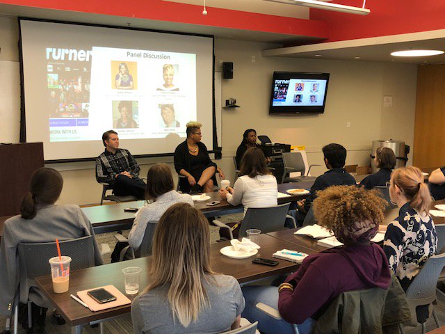 TurnerCareers's tweet photo. Check out our @TurnerInterns at our "Intro to the Media Biz" lunch &amp; learn today at our Techwood campus in #ATL! These Spring 2018 #interns had the opportunity to learn about the business, consumer &amp; content divisions of Turner! 

Learn about student opps: https://t.co/qvADZUNWJ4 https://t.co/mC4GlGFmRD
