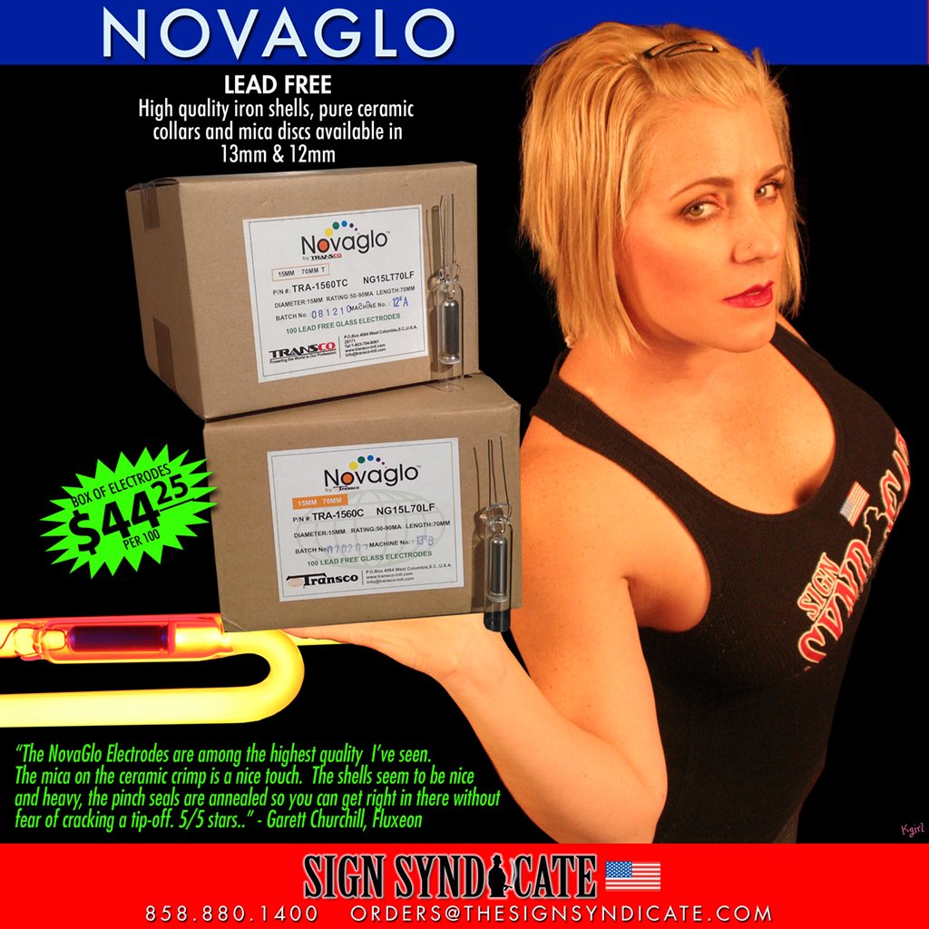 TheSignSyn's tweet image. Novaglo Lead Free Electrodes