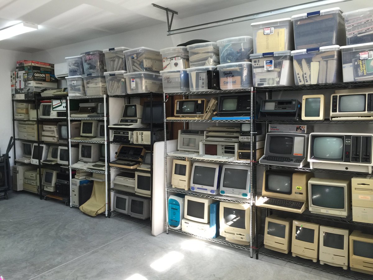 benjedwards's tweet image. Does anybody want to buy a computer collection I have been gathering since 1993? This is less than half of it. I am considering a move, and I'm not sure these can go with me to the new place. Would love to keep them all together somehow. Want to start a museum?