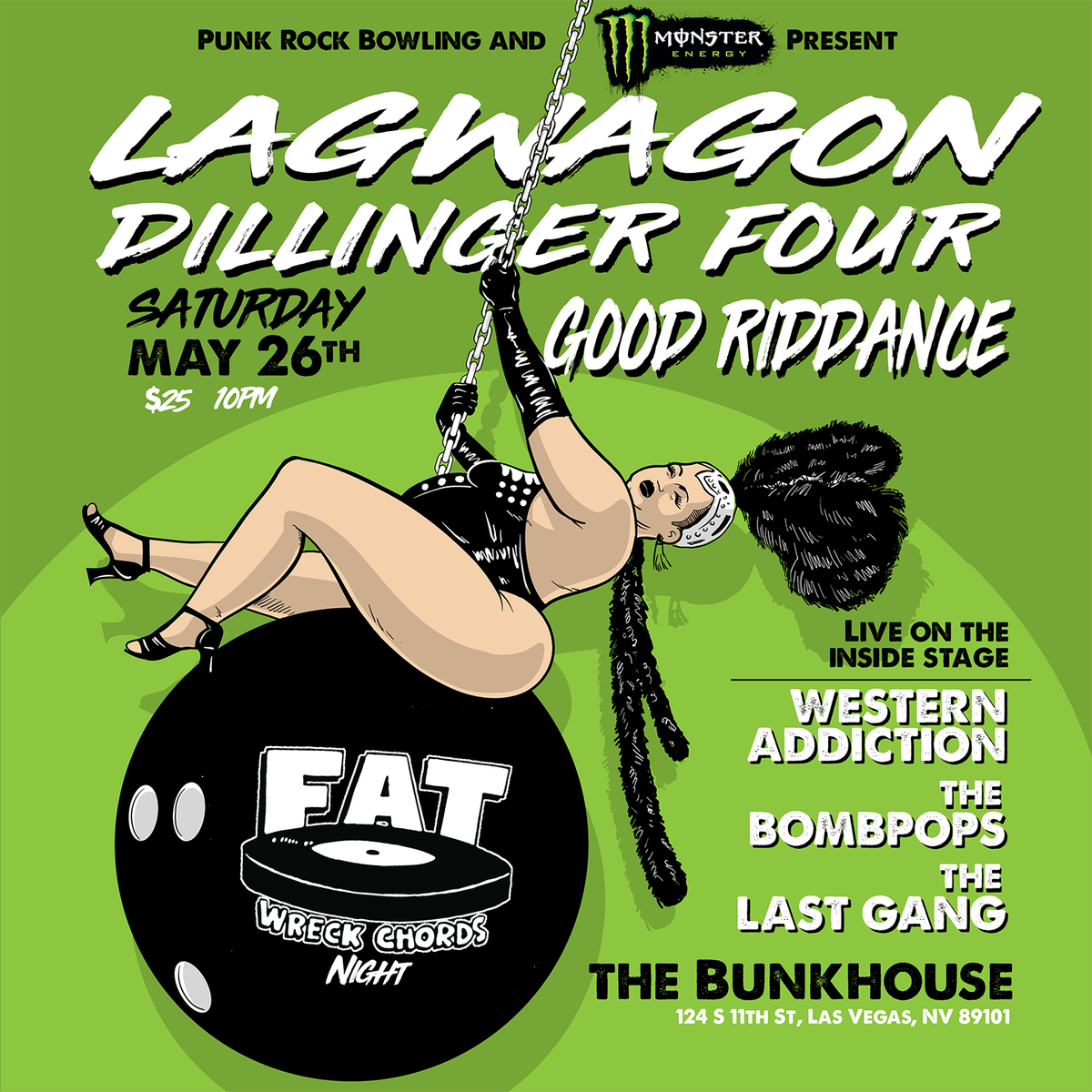 PunkRockBowling's tweet photo. It's gonna be a Fat Night Out at PRB!
#Lagwagon
#DillingerFour
#GoodRiddance
#WesternAddiction
#theBombpops
#theLastGang
https://t.co/7GJOB9cmAx
#punkrockbowling https://t.co/HbXzrTmcs8