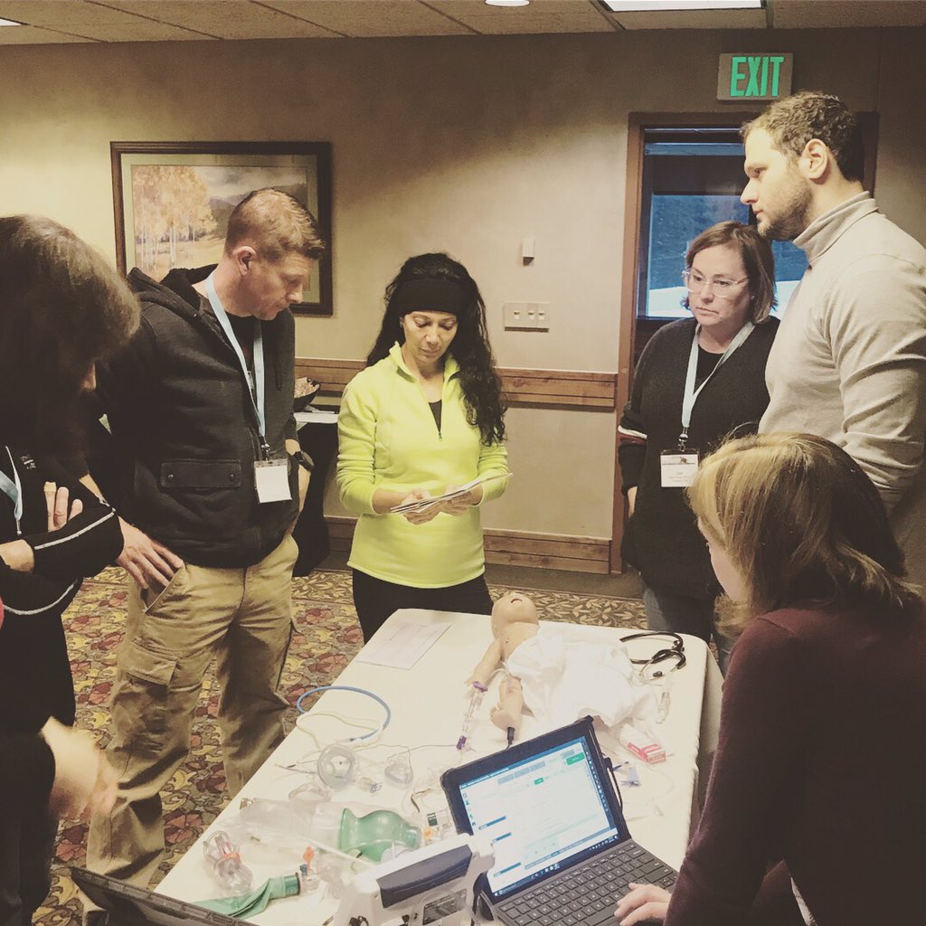 ALMannixMD's tweet photo. Some great moments from simulation yesterday at #RMWC18
✔️Overcome Your Fear of the Sick Peds Patient #Simulation #SimFellow #Fellowship #CookCountyEMSim #RushEMSim https://t.co/HcbH4dLx6K