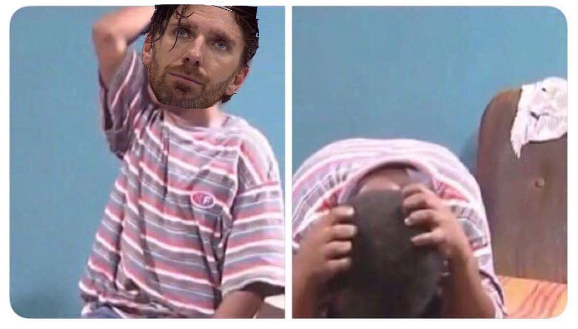 RangersReaction's tweet photo. me watching all of my favorite players get traded https://t.co/ypdt8wOJ3F