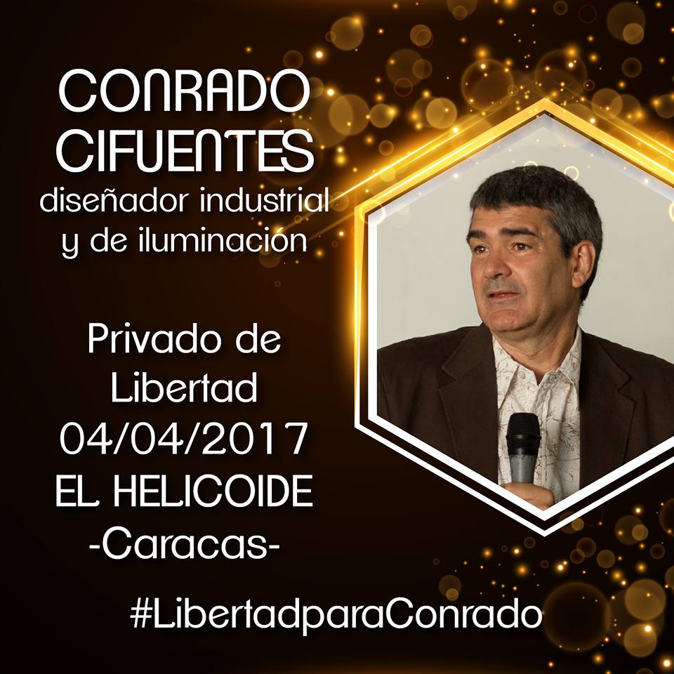 eperezurbaneja's tweet photo. Hoy cumple años el diseñador Conrado Cifuentes. Nuestro deseo para él es #LibertadparaConrado #FreedomforConrado para que vuelva a diseñar y a estar junto a su familia #GráficaDisidente https://t.co/UYMXDccCNo