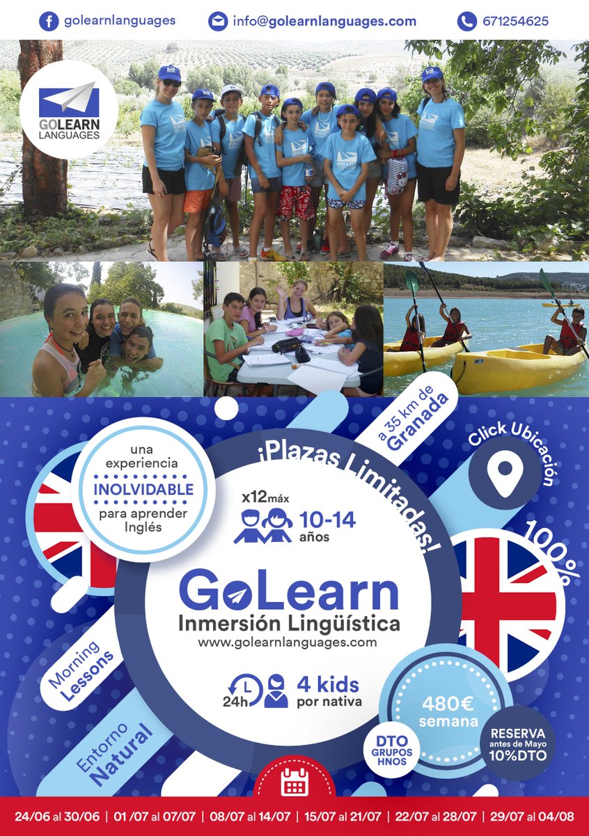 GoLearnLanguage's tweet image. A por nuestro quinto Summer Camp!