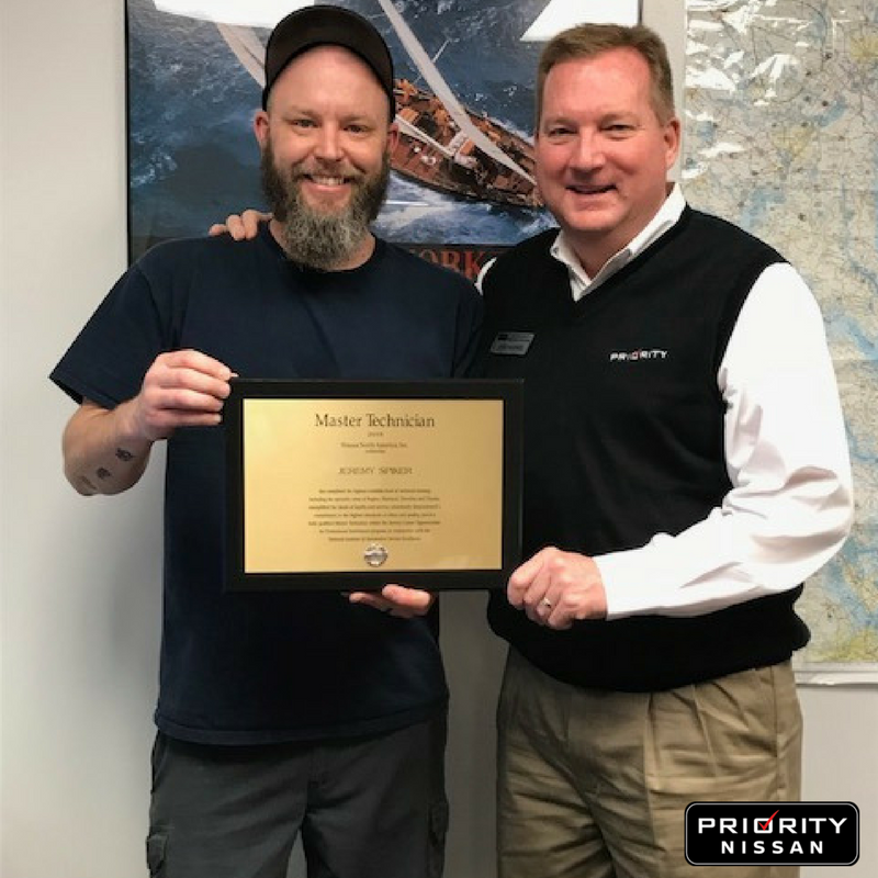 Congratulations to Jeremy Spiker on becoming a #Nissan #MasterTechnician! We are so proud to have you on the #PriorityNissan #TysonsCorner team.