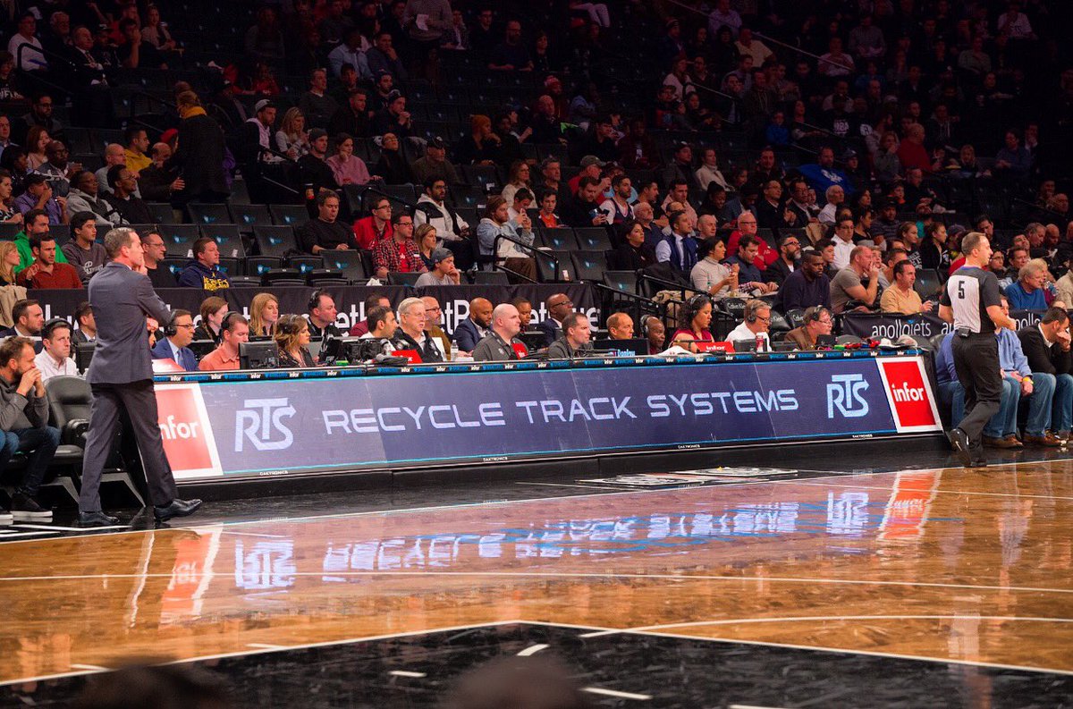 RTSGreen's tweet image. All you @BrooklynNets fans out there, be sure to check out #RTS in lights during the Bulls vs Nets game tonight at @barclayscenter ! Recycle Track Systems will appear court-side with 6 minutes left in the 4th quarter! #GoNets #BarclaysCenter #NYC #Brooklyn