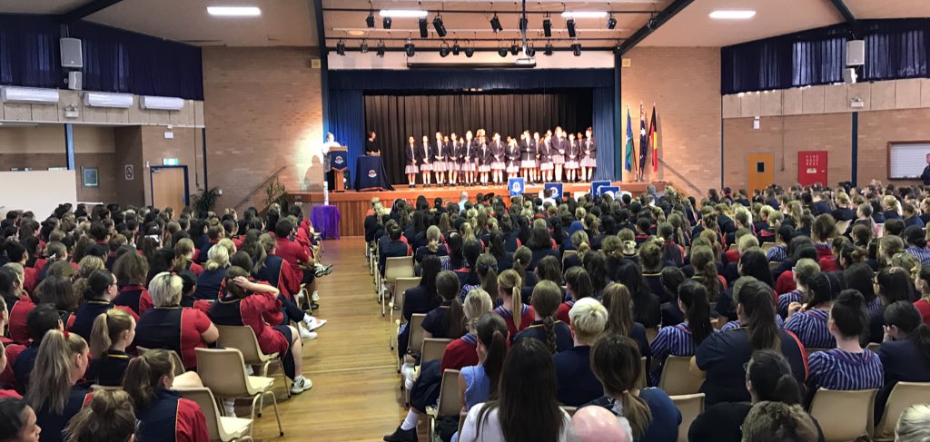 dbourne's tweet photo. Proud to be an @SPC_StPats teacher as we induct our 2018 Student Representative Council on assembly this morning https://t.co/P3wvImIa42