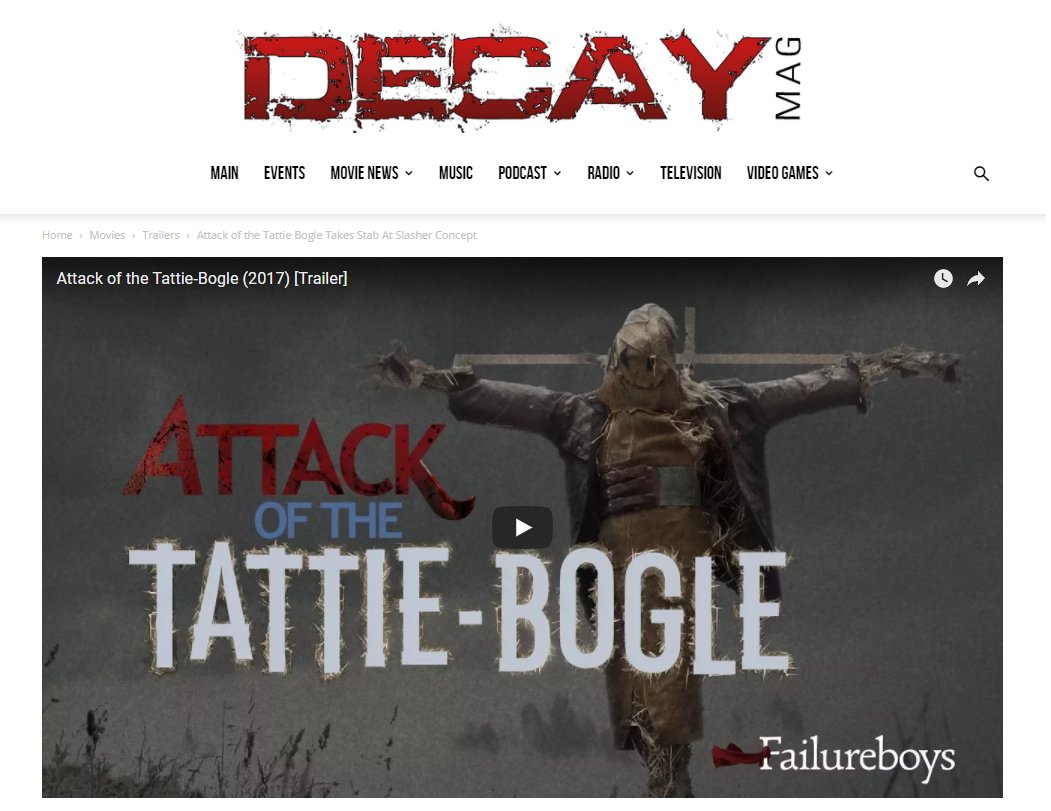ArtuzFitness's tweet photo. Attack of the Tattie Bogle from @failureboys is in Film Festival Circulation, Earning Official Selection at @MidWestWeird Twin City Film Festival. 

Read our Trailer First Impressions to this Indie Slasher Concept
#horror #HorrorMovies #HorrorFilm 
https://t.co/loI6cvOgSy https://t.co/lU18WMNbtG