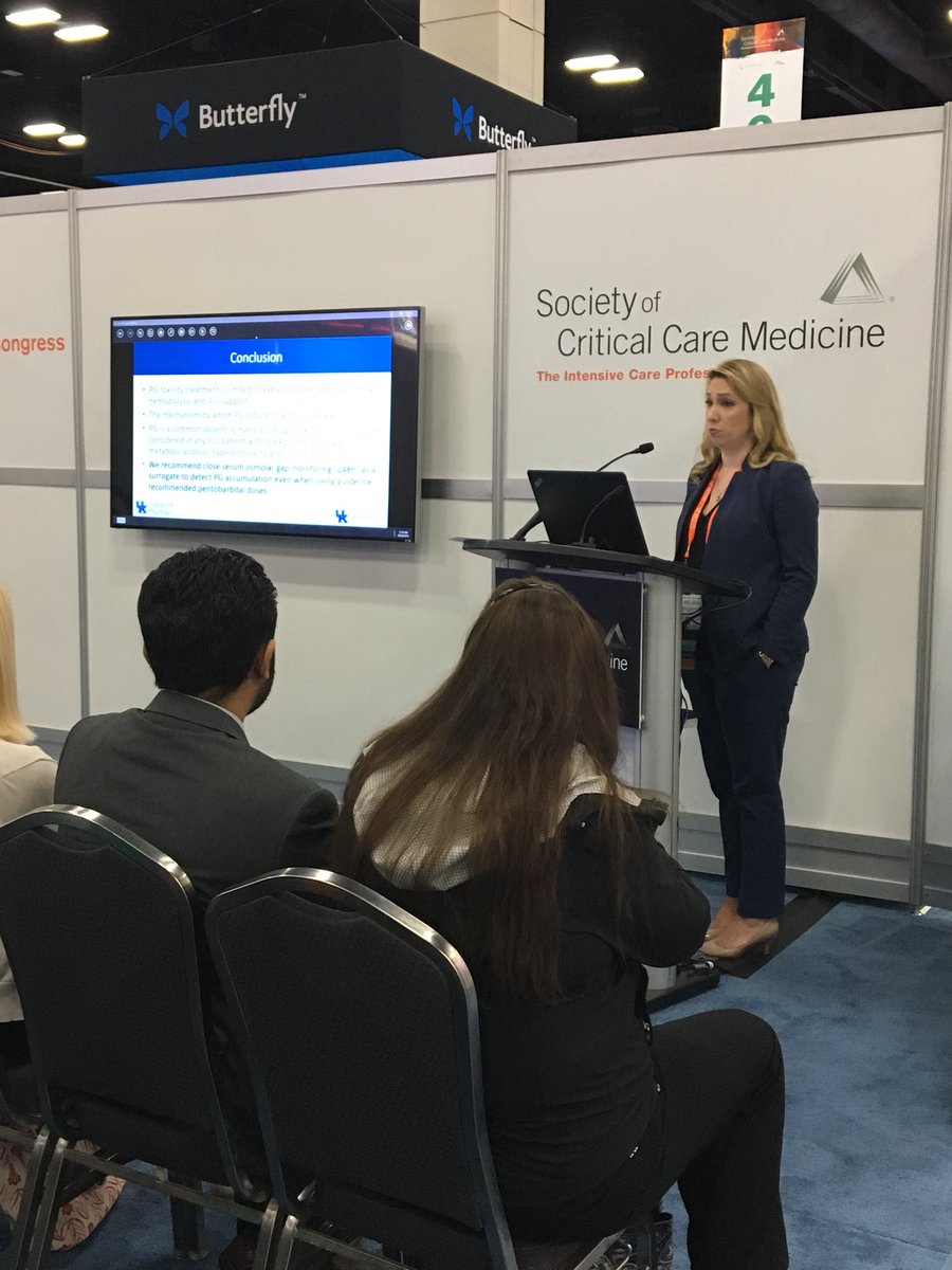 Great insight on monitoring osmolar gap with pentobarbital infusions <a href="/mtbastin/">Melissa Thompson Bastin, PharmD, PhD</a>! Propylene glycol toxicity is real! #CCC47 #UKCritCarePharm #SCCM