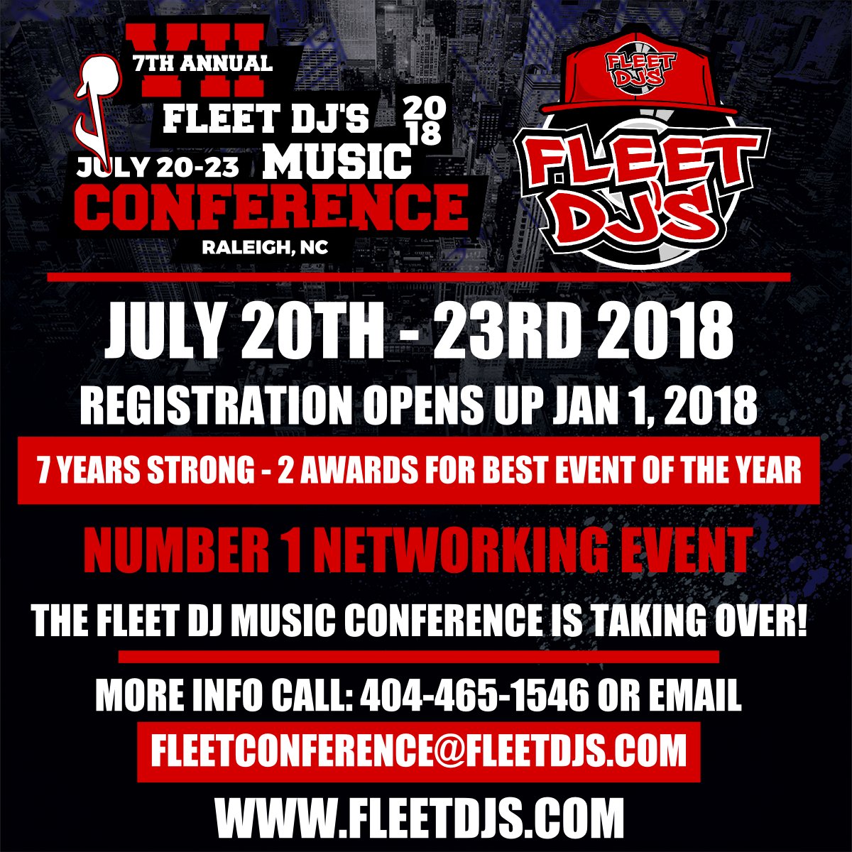 @FDjconference is going down in Raleigh, N.C more info on the conference call 404 465 1546 or email Fleetconference@fleetdjs.com  #fleet